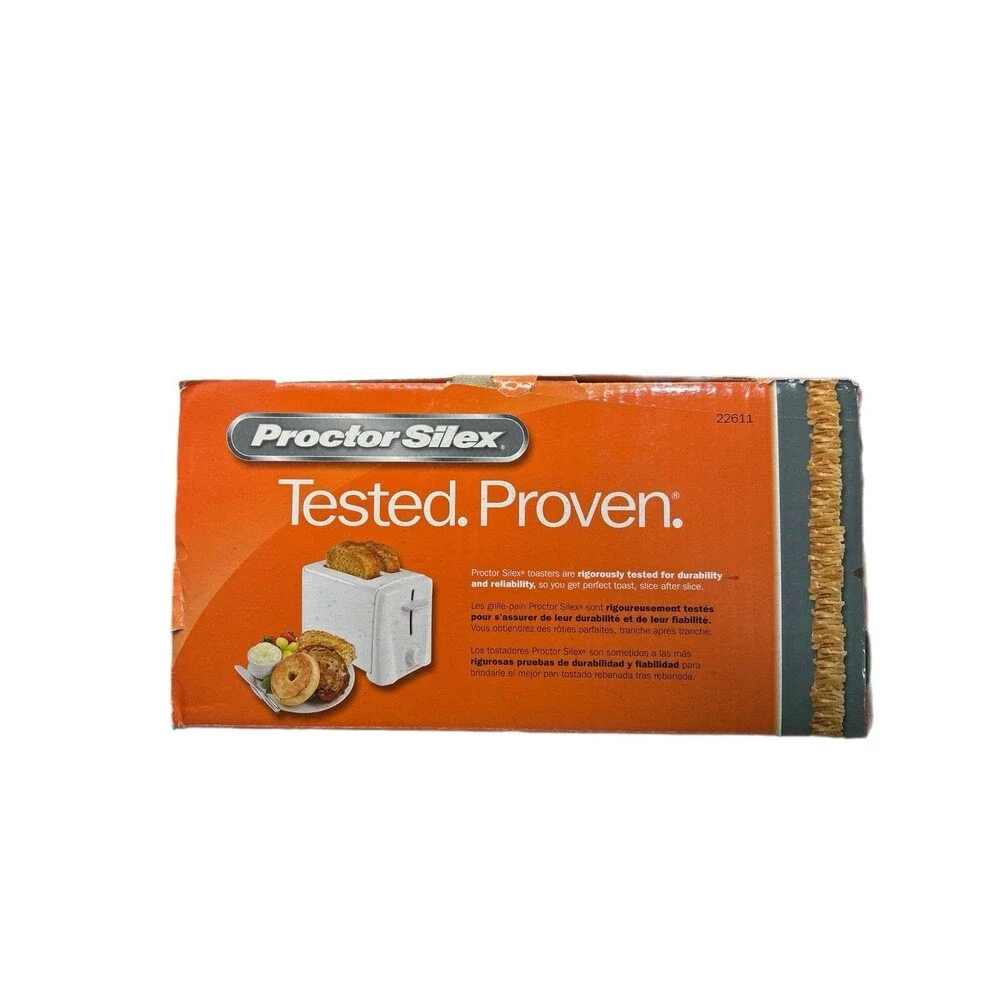 Proctor Silex  Toaster 2 Large Slice White Auto Shutoff New In Box